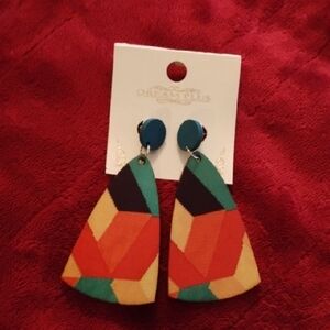 Geometric Multicolor Earrings
